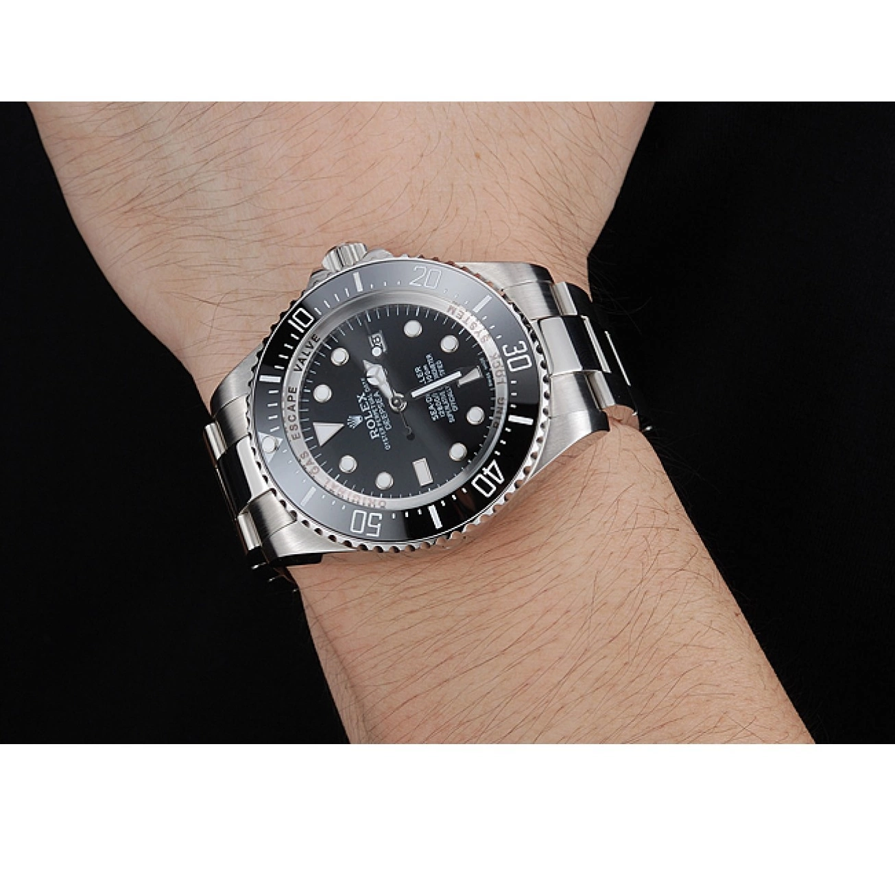 Aaa fake watches Watch Steel Dweller Dial Sky Black Rolex Stainless Bracelet 0526